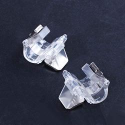 Vaorwne 1 Pair For PUBG Mobile Game Fire Button Aim Key Smart phone Gaming Trigger L1 R1 Shooter Controller White