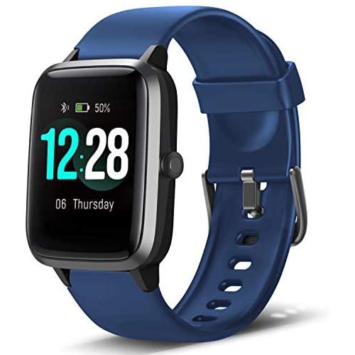 LETSCOM Smart Watch Fitness Tracker Heart Rate Monitor Step Calorie Counter Sleep Monitor Music Control IP68 Water Resistant 1.3" Color Touch Screen Activity Tracking Pedometer for Women Men
