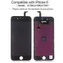 Compatible with iPhone 6 Replacement Screen Black - Compatible with iPhone 6 LCD Screen Digitizer Touch Display Frame Assembly Kit with Repair Tools + Glass Screen Protector, iPhone 6 4.7 Inch Only Compatible with iPhone 6 Replacement Screen Black - Compatible with iPhone 6 LCD Screen Digitizer Touch Display Frame Assembly Kit with Repair Tools + Glass Screen Protector, iPhone 6 4.7 Inch Only