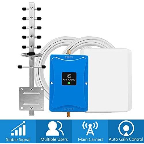 Cell Phone Signal Booster for Home and Office - Band 66 Band 4 Cell Phone Signal Repeater Amplifier for Verizon AT&T 4G LTE - High Gain Panel/Yagi Antennas Extend Coverage Up to 4,500Sq Ft