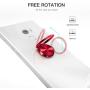 Phone Ring Holder Finger Kickstand - LANETNCY 360° Rotation Metal Ring Grip Stand for Strongly Magnetic Car Mount Compatible with All Smartphone(Red)