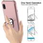 lovpec Galaxy A10e Case with Soft TPU Screen Protector, Ring Magnetic Holder Kickstand Shockproof Protective Phone Cover Case for Samsung Galaxy A10e 5.8 inches (Pink)
