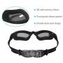 AINAAN Glasses, Leaking Anti-Fog Indoor Outdoor Swimming Goggles with UV Protection Mirrored Clear Lenses, Adult/Youth, Plating Black