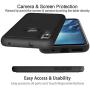 Dahkoiz Case for Motorola Moto E 2020 Case, Sturdy Durable Armor Defender Cover Dual Layer Hybrid Protective Phone Case for Motorola Moto E 2020, Black