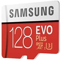 Samsung 128GB EVO Plus Class 10 Micro SDXC with Adapter (MB-MC128GA)