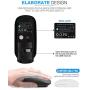 Bluetooth Wireless Mouse, Dual Mode Slim Rechargeable Wireless Mouse Silent Cordless Mouse with Bluetooth 4.0 and 2.4G Wireless, Compatible with Laptop, PC, Windows Mac Android OS Tablet (Black)
