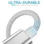 USB C Cable, MARGE PLUS Type C Charging Cable 3 Pack (6Ft) Braided Fast Charger Cord Compatible with Samsung Galaxy A20 A50 A51 A71 A10 A10e S10 S20 Plus Note10 9, LG Stylo 5 4,and Other USB C Charger