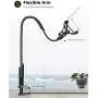 Phone Holder Bed Gooseneck Mount - Lamicall Flexible Arm 360 Mount Clip Bracket Clamp Stand for Cell Phone 11 Pro XS Max XR X 8 7 6 Plus 5 4, Galaxy S10 S9 S8 S7 S6, Overall Length 33.4In(Black) Phone Holder Bed Gooseneck Mount - Lamicall Flexible Arm 360 Mount Clip Bracket Clamp Stand for Cell Phone 11 Pro XS Max XR X 8 7 6 Plus 5 4, Galaxy S10 S9 S8 S7 S6, Overall Length 33.4In(Black)