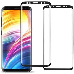 [2 Pack] MSLAN Samsung Galaxy S8 Screen Protector,3D Curved Tempered [Anti-Bubble][9H Hardness][HD Clear][Anti-Scratch][Case Friendly] Glass Screen Film Compatible Samsung Galaxy S8 Black