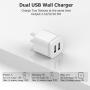 Android Charger Cable 10FT with Wall Plug 4-Pack, NILUOYA Micro Fast Charging Cord and Dual USB Wall Adapter Block Cube for Samsung Galaxy S7 S6 S5 Edge J7 J8, Moto, LG, HTC, Tablet More Cell Phone