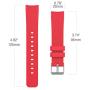 MoKo Band Compatible with Samsung Galaxy Watch 3 45mm/Galaxy Watch 46mm/Galaxy Gear S3 Classic/Frontier/Ticwatch pro/E2/S2/Huawei Watch GT 2e 46mm, 22mm Silicone Replacement Strap - Red