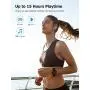 Letscom Bluetooth Headphones, 15Hrs Playtime Wireless 5.0 Earbuds IPX7 Waterproof Sport Running in-Ear Headsets w/Mic Stereo Sound Noise Cancelling for Work Home Office