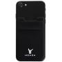 Monca Credit Card [Double Secure] Holder Stick on Wallet Discreet ID Holder Lycra Spandex Card Sleeves [Lid & Pocket] iPhone x 6s 7 8 Samsung Galaxy s8 Note 8 Blu Smartphones (Black)