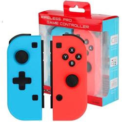 Winkeyes Nintendo Switch Joy-Con Controller Mini Switch Controller Joy Con (L/R) Wireless Pro Game Controller Gamepad Joypad Joystick Compatible with Nintendo Switch, Blue and Red Color