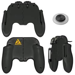 Mobile Game Controller PUBG Mobile Controller Gamepad with Joystick Mobile Trigger for 4-7 Inch Mobile Phones (Black/Gold)