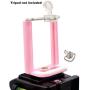 DaVoice Cell Phone Tripod Adapter Mount Holder Clamp Compatible with iPhone X XS Max XR Se 8 7 6 Plus Samsung Galaxy S9 S8 S7 Adjustable Smartphone Bracket Clip Cellphone Attachment (Light Pink)
