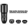 Phone Camera Lens, CESCOM 9 in 1 Cell Phone Camera Lens Kits, 25X Telephoto Zoom Lens, 20X Macro Lens, 120° Wide Angle Lens, 198° Fisheye Lens for iPhone 11 Pro/X/XR/XS Max/8+/7, Google and Android.