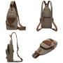 Canvas Sling Bag Small Crossbody Backpack Shoulder Casual Daypack Rucksack for Men Women Outdoor Cycling Hiking Travel