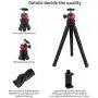 Phone Tripod, Portable Cell Phone Camera Tripod Stand with Wireless Remote, Flexible Tripod Stand for Selfies/Vlogging/Streaming/Photography Compatible with iPhone, Android Phone, Sports Camera GoPro