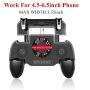 CO&QI Mobile Gaming Grip Controller, with Portable 4000mAh Charger Cooling Fan Game Trigger Joysticks Game Pad for PUBG/Rules of Survival, for iOS & Android Phone (Upgraded Version)