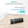 Poweradd Slim 2 5000mAh Ultra-compact Portable Power Bank External Battery Pack with ID Identify Tech for iPhone, iPad, Samsung Galaxy and More - Black