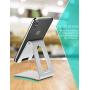 LORERAN Cell Phone Stand, Phone Dock, Phone Holder, Cradle for Smartphone and Tablet, Aluminum Stand Compatible with Samsung iPhone 11 Pro Xs Xs Max Xr X 8 7 6 6s Plus 5 5s 5c - (Silver)
