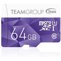 TEAMGROUP Color Card I 64GB MicroSDXC Class 10 UHS-I U1 High Speed Flash Memory Card - Read up to 80MB/s for Full HD Camera Recording Shooting, Smartphone (TCUSDX64GUHS02)