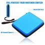 Linkstyle Nintendo 2DS Case with Game Storage, Nintendo 2DS Hard EVA Carrying Case Cover Bag Protective Travel Storage Cover Pouch with 8 Game Holders Double Zipper for Nintendo 2DS (Blue)