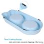 Upsky Double Dog Cat Bowls Double Premium Stainless Steel Pet Bowls with Cute Modeling Pet Food Water Feeder