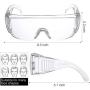 Anti Fog Protective Glasses, Eye Protection Clear Safety Goggles Over Prescription Glasses for Outdoor Activities