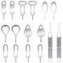 AYWFEY 16 Pieces SIM Card Removal Openning Tool Tray Eject Pins Needle Opener Ejector Compatible with All iPhone Apple iPad HTC Samsung Galaxy Cell Phone Smartphone Watchchain Link Remover