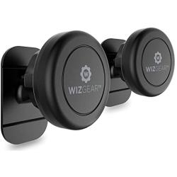 WizGear Magnetic Phone Mount, Universal Stick On (2 Pack) Dashboard Magnetic Car Mount Holder, for Cell Phones and Mini Tablets with Fast Swift-snap Technology, Magnetic Cell Phone Mount