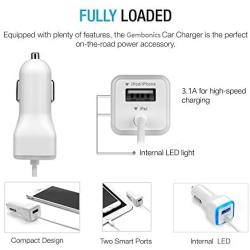 iPhone Car Charger, [Apple MFI Certified] Lighting Car Charger for iPhone X, XR, XS, 8, 8 Plus, 7, 7 Plus 6S / 6S Plus, 6 Plus, SE, 5S, iPad Pro, Air 2, Mini 4 with Extra USB Port