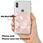 uCOLOR Phone Card Holder PU Leather Wallet Pocket Credit Card ID Case Pouch 3M Adhesive Sticker on iPhone Samsung Galaxy Android Smartphones (Rose Gold Glitter White Marble)