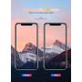 [2 Pack] Tempered-Glass Camera Protector for iPhone X 2.5D Ultra Thin HD Anti-Fingerprint Protective Clear Film for iPhone Lens with 2 Phone Camera Covers (iPhone X)