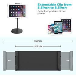 EICAUS Cell Phone Holder＆Tablet Stand for Desk,360 ̊ Rotating,Compatible with 5.5’’ to 11’’Screen Phones,iPad,Kindle, ipad＆iPhone Stands and Holders,Adjustable Phone Holder from 5.5’’ to 8.5’’