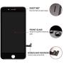Keytas for iPhone 7 Screen Replacement Kit Black 4.7" LCD Display Compatible with iPhone 7 Touch 3D Screen 4.7 Inch Digitizer Frame Assembly with Free Repair Tools Kit+ Screen Protector (Black)
