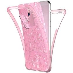 Compatible with Samsung Galaxy S9 Plus Case,PHEZEN Sparkle Bling Crystal Clear Bumper TPU Silicone Rubber Back Cover Slim Fit Shockproof 360 Full Body Protection Case Cover for Galaxy S9 Plus,Pink