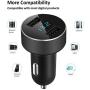 Dual USB Car Charger,Output 4.8A Car Adapter,Cigarette Lighter Voltage Meter Compatible for iPhone,iPad,Samsung,LG,Google Nexus,Other USB Devices,Black