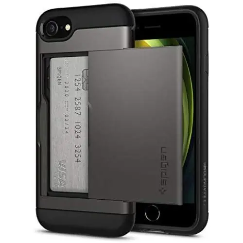 Spigen Slim Armor CS Designed for Apple iPhone SE 2020 Case/Designed for iPhone 8 Case (2017) / Designed for iPhone 7 Case (2016) - Gunmetal