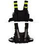 Lewong Universal Hands Free Chest Harness Bag Holster for Two Way Radio (Rescue Essentials) (Black and Fluorescent Green)