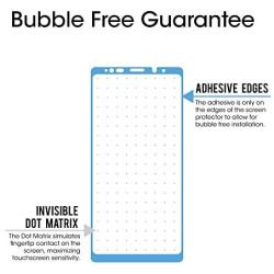 amFilm Glass Screen Protector for Samsung Galaxy Note 9, Full Screen Coverage Screen Protector, 3D Curved Tempered Glass, Dot Matrix with Easy Installation Tray (Black)