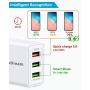 USB Wall Charger, 30W Fast USB Wall Plug 2Pack 3-Port USB Charger DeepDream Charger Block with QC 3.0, Foldable Plug Adapter for iPhone 11/ Pro/MAX/X/XS/XR/XS Max/8/7/6/Plus, iPad, Samsung and More