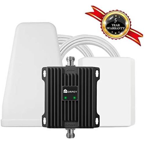 ORPEY Cell Phone Booster for Home and Office - Works with AT&T, Verizon and T-Mobile 700 MHz Band 12/13/17 - Improve 4G LTE Data Signal and Voice Over LTE