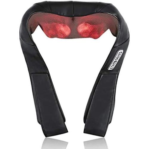 Neck Shoulder Massager Electric Back Massage with Heat Deep Kneading Tissue Massage for Muscles Pain Relief Relax in Car Office and Home
