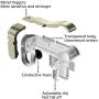 Vrutti Enterprise PUBG Mobile Trigger || Transparent || 1 Pair of Sensitive Game Triggers for PUBG/Knives Out/Rules of Survival for All Android and iOS Phones (Pack of 1) (White)