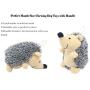 Umiee Plush Squeak Toys for Small Dogs and Puppy Pet Bite Chew Toys with Squeakers Small Stuffed Dog Toys 2 Pack Hedgehog