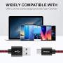 CLEEFUN USB Type C Charger Cable Fast Charging, [6-Pack, 3/3/6/6/10/10 ft] Nylon Braided USB C Cable Compatible with Samsung Galaxy S10e S10 S9 S8 Plus S10+, Note 9 10 8, Moto G8 G7 G6, LG G8 G7 G6