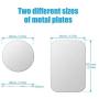 Mount Metal Plate with Adhesive for Magnetic Cradle-Less Mount -X4 Pack 2 Rectangle and 2 Round (Compatible with WizGear mounts) (Silver) Mount Metal Plate with Adhesive for Magnetic Cradle-Less Mount -X4 Pack 2 Rectangle and 2 Round (Compatible with WizGear mounts) (Silver)