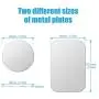 Mount Metal Plate with Adhesive for Magnetic Cradle-Less Mount -X4 Pack 2 Rectangle and 2 Round (Compatible with WizGear mounts) (Silver)